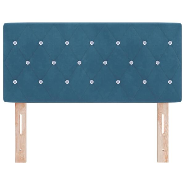 vidaXL Tăblie cap cu headboard Albastru &icirc;nchis 90 cm Piele artificială