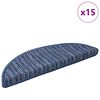 vidaXL Mochete autocolante pentru scară 15 pcs albastru 56 x 17 x 3 cm