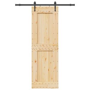 vidaXL Ușă glisantă cu set de feronerie 70x210 cm, lemn masiv de pin