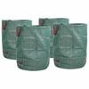 vidaXL Saci pentru deșeuri din grădină 4 pcs Verde 66 x 66 x 83,5 cm
