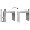 vidaXL Birou cu raft Gri beton 100 x 40 x 90 cm Lemn compozit