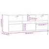 vidaXL Comodă TV de perete cu lumini LED, alb, 130x31x45 cm