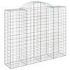 vidaXL Coșuri gabion arcuite 14 buc 200x50x160/180 cm, fier galvanizat