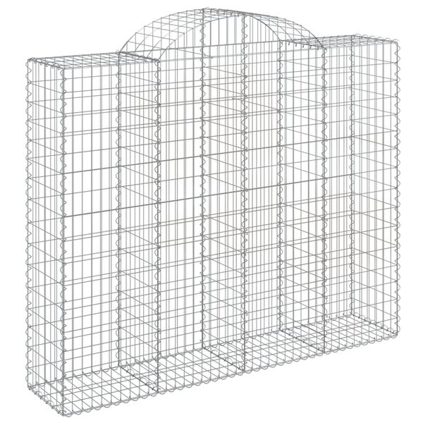 vidaXL Coșuri gabion arcuite 14 buc 200x50x160/180 cm, fier galvanizat