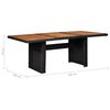 vidaXL Set mobilier de exterior, 11 piese, negru, poliratan