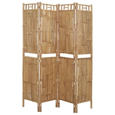 vidaXL Paravan de cameră cu 4 panouri, 160 x 180 cm, bambus