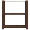 vidaXL Suport depozitare 3 niveluri, maro, 80x38x90 cm, lemn masiv pin