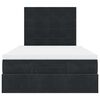 vidaXL Cadru de pat otoman cu saltele, catifea neagră 120x190cm