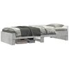 vidaXL Cadru de Pat cu Tăblie Gri Beton 80 x 200 cm Lemn prelucrat
