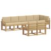 vidaXL Set de canapele de exterior cu pernă 8 pcs Alb și Bej Poliester