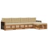 vidaXL Set de canapele de exterior cu pernă 5 pcs Natural și Bej