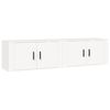 vidaXL Dulapuri TV montate pe perete, 2 buc., alb, 80x34,5x40 cm