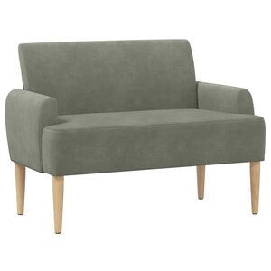 vidaXL Canapea cu capitonaj butonat Gri deschis 116 x 67 x 81 cm