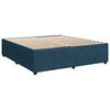 vidaXL Pat box spring cu saltea, albastru, 180x200 cm, catifea