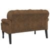 vidaXL Banchetă cu spătar maro 119,5x64,5x75 cm piele întoarsă eco.
