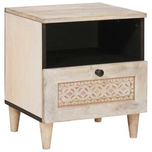 vidaXL Dulap de noapte Alb 40 x 33 x 46 cm Lemn prelucrat