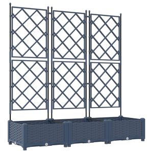 vidaXL Vază pentru Grădină 3 buc. Gri 120 x 40 x 125,5 cm PP