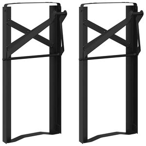 vidaXL Picioare Bancă de Bere Negru Oțel vopsit electrostatic
