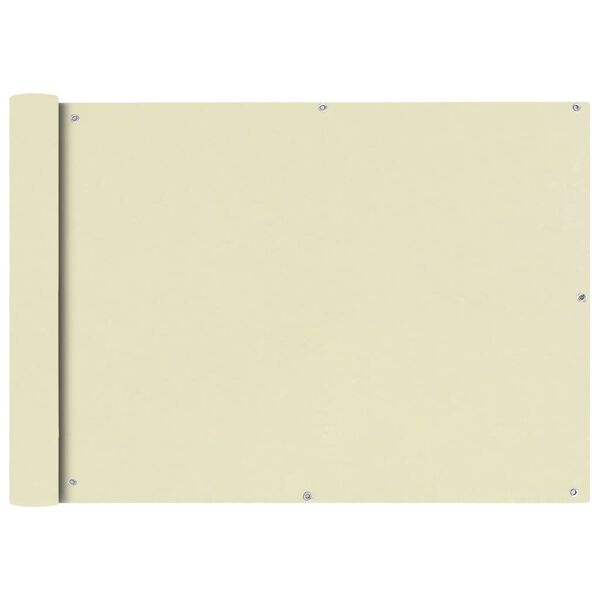 vidaXL Prelată balcon din material textil oxford, 75 x 600 cm, bej