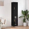 vidaXL Dulap &icirc;nalt, negru, 34,5x34x180 cm, lemn prelucrat