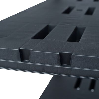 vidaXL Raft de depozitare, negru, 90 x 40 x 138 cm, plastic, 220 kg