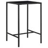 vidaXL Set mobilier bar de grădină cu perne, 3 piese, negru, poliratan