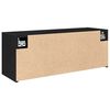 vidaXL Dulap de perete de baie, negru, 80x25x30 cm, lemn prelucrat