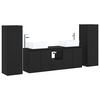 vidaXL Set de mobilier pentru baie 5 buc. Negru 33 x 34,5 x 100 cm