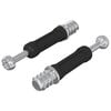 vidaXL Șurub pentru &Icirc;ncuietoare Cam 2 pcs Argintiu și Negru M6 x 40 mm