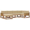 vidaXL Set de canapele de exterior 6 buc. Natural și Bej