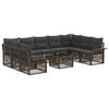 vidaXL Set de canapele pentru grădină 10 pcs Gri poliratan