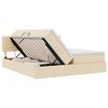 vidaXL Pat cu storage cu saltea Creme 180 x 200 cm Piele artificială