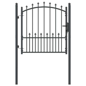 vidaXL Poartă de gard cu țepi EMMEN 104 x 97 cm Blocat