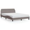 vidaXL Cadru de pat, Dover, gri taupe, 140x200 cm, textil