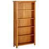 vidaXL Bibliotecă cu 5 rafturi, 70x22x140 cm, lemn masiv de stejar