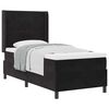 vidaXL Pat cu arcuri cu headboard Negru 100 x 200 cm Catifea