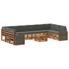 vidaXL Set de canapele de exterior 11 buc. Natural și Antracit