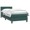 vidaXL Pat box spring cu saltea, verde &icirc;nchis, 80x210 cm, catifea