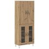 vidaXL Bufet 2 pcs Stejar Artizanal 69,5 x 34 x 180 cm Lemn compozit