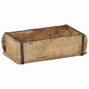 vidaXL Tavă cu depozitare Maro 30 x 15 x 9 cm Lemn recuperat masiv