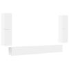 vidaXL Set dulap TV, 7 piese, alb, lemn prelucrat
