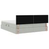 vidaXL Pat cu storage cu saltea cu headboard Gri deschis 90 x 200 cm