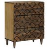 vidaXL Dulap de depozitare Maro 60 x 33,5 x 75 cm Lemn de mango solid