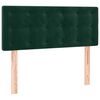 vidaXL Pat box spring cu saltea, verde &icirc;nchis, 90x200 cm, catifea