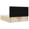 vidaXL Cadru de pat otoman cu saltea crem 180x200cm stofa