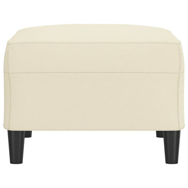 vidaXL Taburet, crem, 70x55x41 cm, piele ecologică