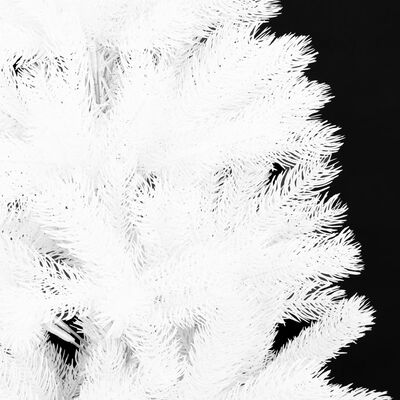 vidaXL Brad Crăciun pre-iluminat artificial, set globuri, alb, 240 cm