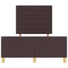 vidaXL Cadru de pat cu headboard Maro &icirc;nchis 120 x 200 cm țesătură
