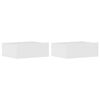vidaXL Noptiere suspendate, 2 buc., alb extralucios, 40x30x15 cm