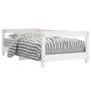 vidaXL Cadru de pat pentru copii, alb, 70x140 cm, lemn masiv de pin